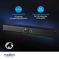Nedis Soundbar m/RGB (Bluetooth/3,5mm)