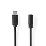 Nedis USB-C til Minijack Kabel - 1m (USB-C/3,5mm Hun)