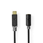 Nedis USB-C til Minijack Kabel - 1m (USB-C/3,5mm Hun) Guld