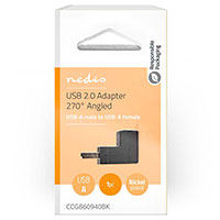 Nedis Vinklet USB-A Adapter (USB-A/USB-C)