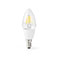 Nedis WiFi Kerte LED filamentpære E14 - 5W (40W) Hvid