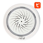 NEO NAS-AB02WT Smart WiFi Sirene m/Temperatur- og Fugtighedssensor (TUYA)
