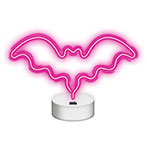 Neolia Neon LED Lampe m/Stand - Flagermus (Batteri/USB) Pink