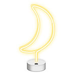 Neolia Neon LED Lampe m/Stand - Måne (Batteri/USB) Hvid