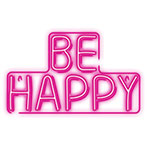Neolia Neon Plexi LED Lampe - Be Happy (USB) Pink