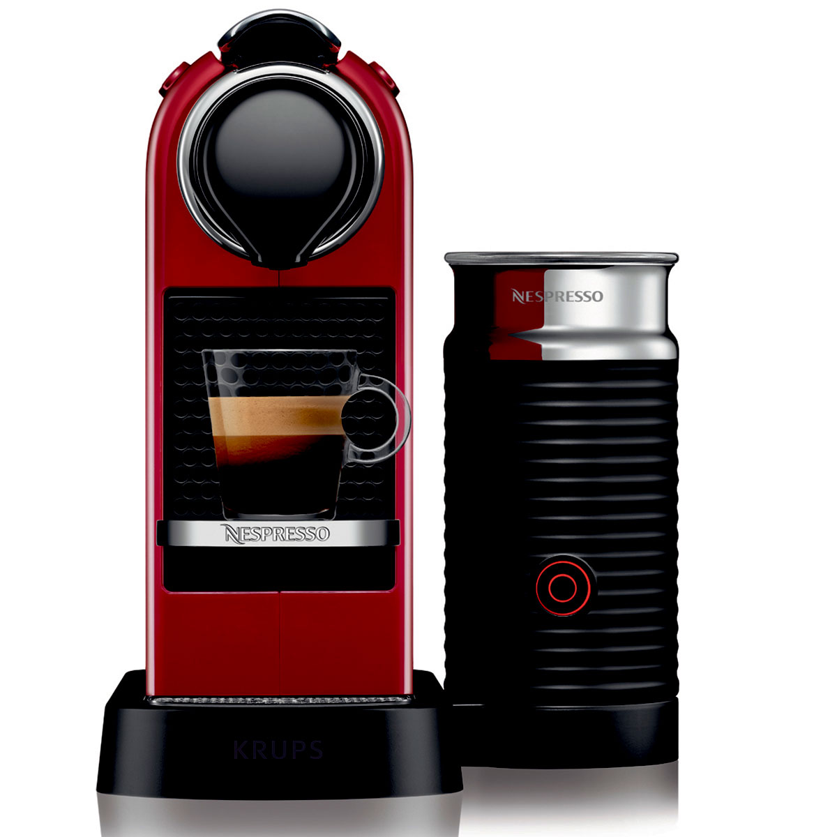 opkald navneord sfærisk Nespresso Citiz & Milk Kapselmaskine - Rød
