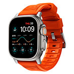 Nomad Rugged Rem t/Apple Watch (49/45/44/42mm) Orange/Slv