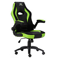 Nordic Gaming Charger V2 Gaming stol (PVC læder) - Sort/Grøn