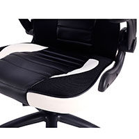 Nordic Gaming Charger V2 Gaming stol (PVC læder) - Sort/Hvid