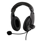 On-Ear Headset Pro (m/mikrofon arm) Sort - Deltaco