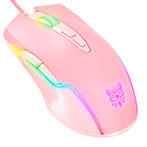Onikuma CW905 RGB Gaming Mus - 7x DPI (USB-A) Pink