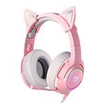 Onikuma K9 RGB Gaming Headset m/Mikrofon (USB) Pink