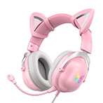 Onikuma X11 RGB Gaming Headset m/Mikrofon (3,5mm/USB) Pink