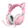 Onikuma X11 RGB Gaming Headset m/Mikrofon (3,5mm/USB) Pink
