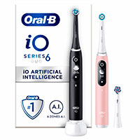 Oral-B iO 6 Duo Eltandbrste (Sort/Pink) 2-Pak