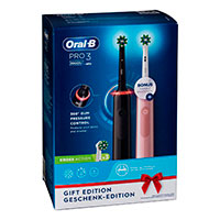 Oral-B PRO 3 3900 Eltandbrste (Black-Pink Edition) 2pk