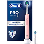 Oral-B Pro 3 Eltandbørste + Refill - Pink