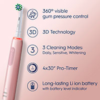 Oral-B Pro 3 Eltandbrste + Refill - Pink