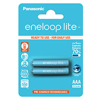 Panasonic Eneloop Lite Genopladelige Batterier AAA 550mAh (NiMH/DECT) 2pk
