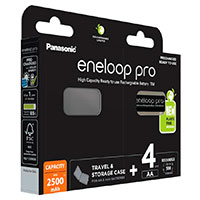 Panasonic Eneloop PRO Genopladelige Batterier AA (NiMH) 4pk