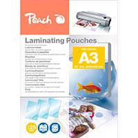 Peach Lamineringslommer A3 (125 mikron) 25-Pack