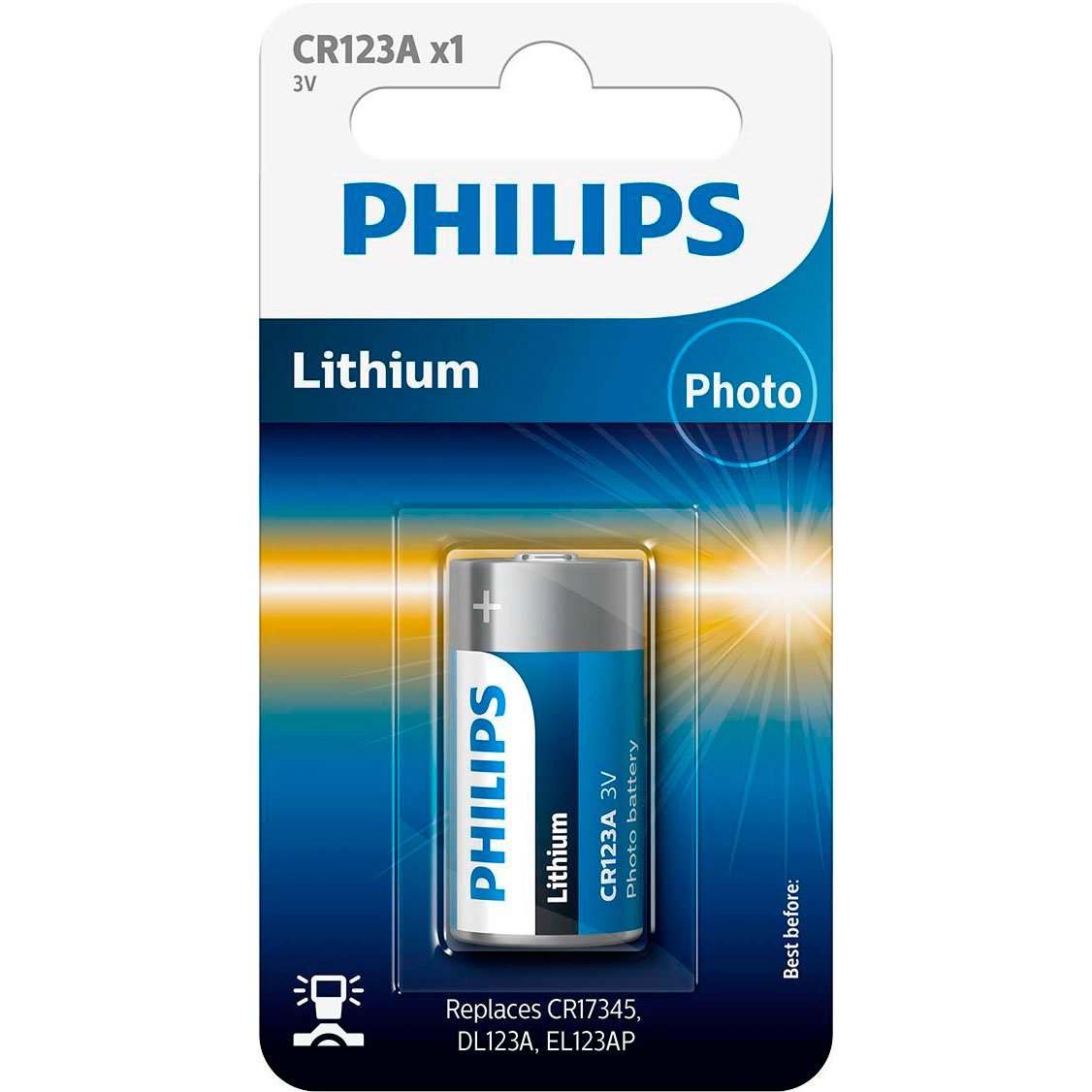 Philips CR123A batteri 3V - Køb Philips kamera