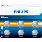 Philips CR2032 batteri 3V (Lithium) 6-Pack