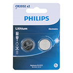 Philips CR2032P2/01B CR2032 Knapcellebatteri (Lithium) 2pk