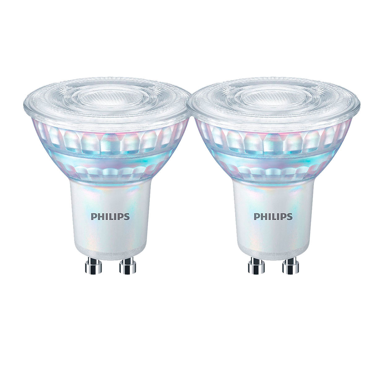 Philips dæmp. LED spot GU10 - (50W) hvid - 2-Pack