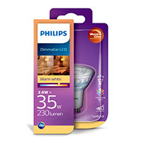 Philips dmpbar LED spot GU10 - 2,6W (35W) Varm hvid