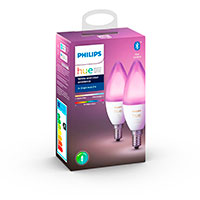 Philips Hue Color Ambiance LED pære E14 - 5,3W (40W) 2-Pack