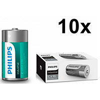 Philips Industrial C batterier (Alkaline) 10-Pack