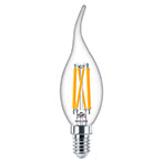 Philips Kerte dæmp. LED filamentpære E14 - 4,5W (40W) spids