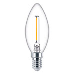 Philips Kerte LED filamentpære E14 Klar - 1,4W (15W)