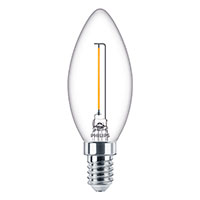 Philips Kerte LED filamentpre E14 Klar - 1,4W (15W)