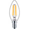 Philips Kerte LED filamentpære E14 Klar - 6,5W (60W)