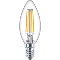 Philips Kerte LED filamentpære E14 Klar - 6,5W (60W)