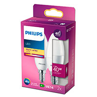 Philips Kerte LED pre E14 Mat - 5,5W (40W) 2-Pack