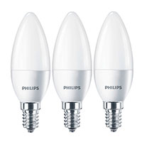 Philips Kerte LED pære E14 Mat - 5,5W (40W) 3-Pack