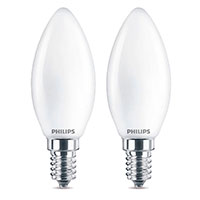 Philips Kerte LED pære E14 Mat - 4,3W (40W) 2-Pack