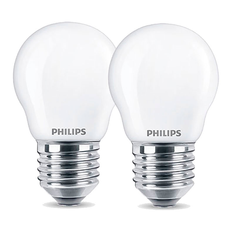 Tage en risiko Ambassade dette Philips Krone LED pære E27 Mat - 2,2W (25W) Køb 2-Pack her