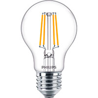 Philips LED filament pære E27 Klar - 4,3W (40W)
