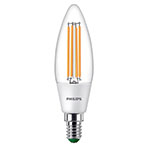Philips LED Kerte Filament Pære E14 - 2,3W (40W) Varm hvid
