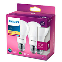 Philips LED pre E27 Mat - 5,5W (40W) 2-Pack