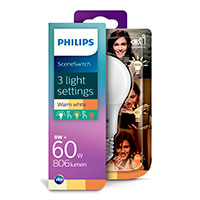 Philips SceneSwitch LED pære E27 Mat - 7,5W (60W)