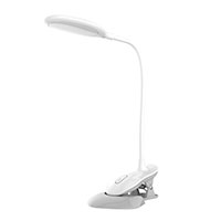 Platinet LED Bordlampe 3W m/bordklemme - Hvid