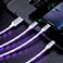 Platinet Lightning Kabel m/LED - 1m (Lightning/USB-A) Hvid
