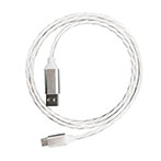 Platinet USB-C Kabel m/LED - 1m (USB-C/USB-A) Hvid