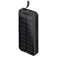 Powerbank m/solceller 20000mAh 2A PD (2xUSB-A/USB-C) Goobay