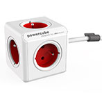 PowerCube Extended m/5 udtag - 1,5m (Rød) Allocacoc